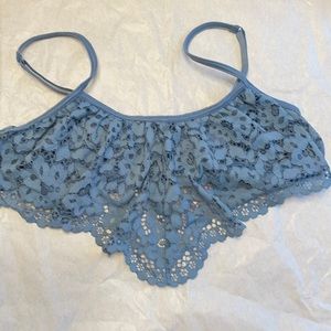 Body by Victoria blue lace bralette S